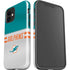 NFL Miami Dolphins White Striped iPhone 12 Mini Impact Case
