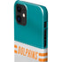 NFL Miami Dolphins White Striped iPhone 12 Mini Lite Case
