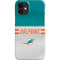 NFL Miami Dolphins White Striped iPhone 12 Mini Lite Case