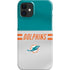 NFL Miami Dolphins White Striped iPhone 12 Mini Lite Case