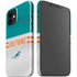 NFL Miami Dolphins White Striped iPhone 12 Mini Lite Case