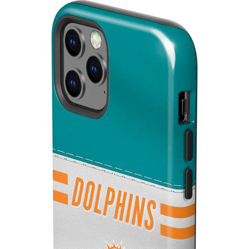 NFL Miami Dolphins White Striped iPhone 12 Pro Impact Case