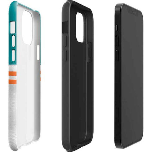 NFL Miami Dolphins White Striped iPhone 12 Pro Impact Case