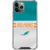 NFL Miami Dolphins White Striped iPhone 12 Pro Max Clear Case