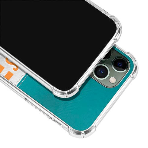 NFL Miami Dolphins White Striped iPhone 12 Pro Max Clear Case