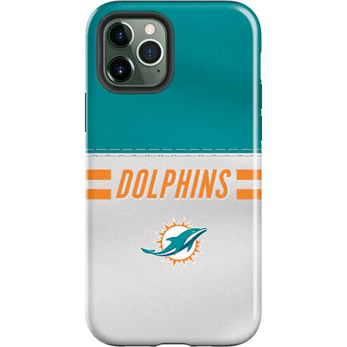 NFL Miami Dolphins White Striped iPhone 12 Pro Max Impact Case