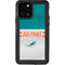 NFL Miami Dolphins White Striped iPhone 12 Pro Waterproof Case