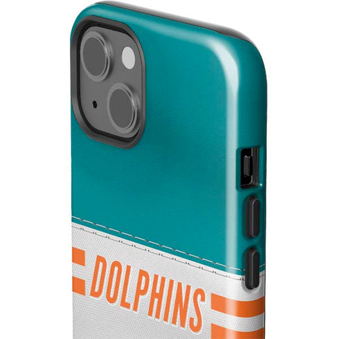 NFL Miami Dolphins White Striped iPhone 13 Impact Case