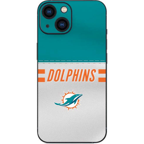NFL Miami Dolphins White Striped iPhone 13 Mini Skin
