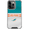 NFL Miami Dolphins White Striped iPhone 13 Pro Clear Case