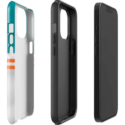 NFL Miami Dolphins White Striped iPhone 13 Pro Max Impact Case