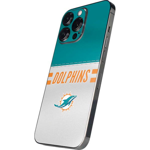 NFL Miami Dolphins White Striped iPhone 13 Pro Max Skin