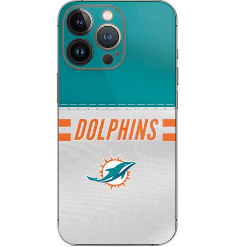 NFL Miami Dolphins White Striped iPhone 13 Pro Skin