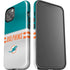 NFL Miami Dolphins White Striped iPhone 15 Plus Impact Case