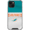 NFL Miami Dolphins White Striped iPhone 14 Plus Clear Case