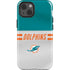 NFL Miami Dolphins White Striped iPhone 15 Impact Case