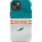NFL Miami Dolphins White Striped iPhone 14 Impact Case