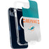 NFL Miami Dolphins White Striped iPhone 15 Plus MagSafe Case