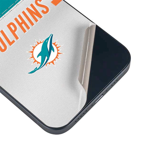 NFL Miami Dolphins White Striped iPhone 14 Plus Skin