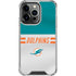 NFL Miami Dolphins White Striped iPhone 14 Pro Clear Case