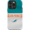 NFL Miami Dolphins White Striped iPhone 14 Pro Impact Case