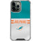 NFL Miami Dolphins White Striped iPhone 15 Pro Max Clear Case