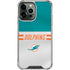 NFL Miami Dolphins White Striped iPhone 15 Pro Max Clear Case