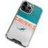 NFL Miami Dolphins White Striped iPhone 15 Pro Max Clear Case