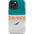NFL Miami Dolphins White Striped iPhone 15 Pro Max Impact Case