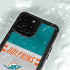 NFL Miami Dolphins White Striped iPhone 14 Pro Max Waterproof Case