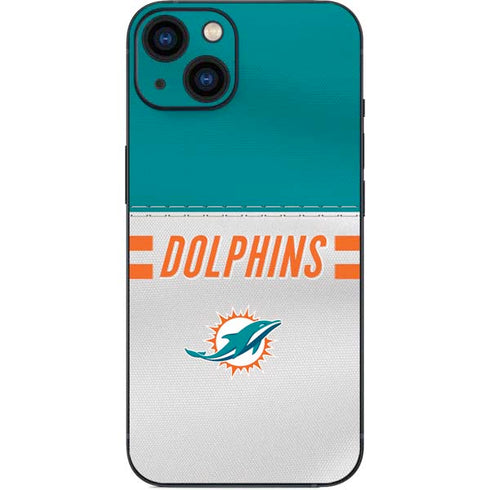 NFL Miami Dolphins White Striped iPhone 14 Skin