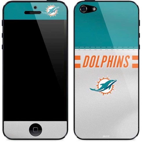 NFL Miami Dolphins White Striped iPhone 5/5s/5SE Skin