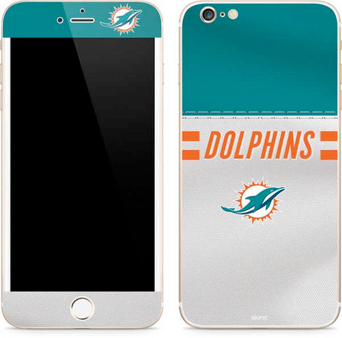 NFL Miami Dolphins White Striped iPhone 6/6s Plus Skin