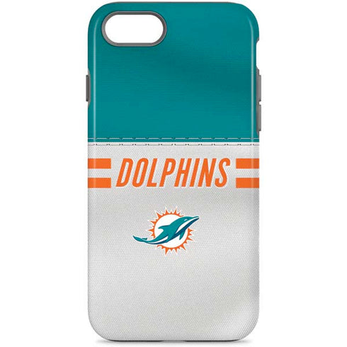NFL Miami Dolphins White Striped iPhone 8 Pro Case