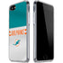 NFL Miami Dolphins White Striped iPhone SE (2nd & 3rd Gen) Clear Case