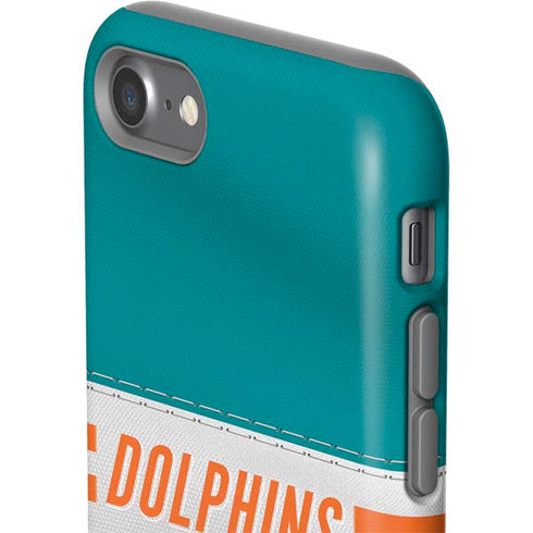 NFL Miami Dolphins White Striped iPhone SE (2nd & 3rd Gen) Pro Case