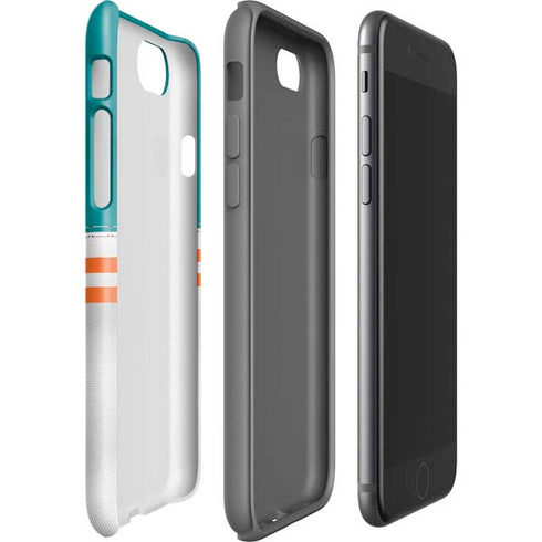 NFL Miami Dolphins White Striped iPhone SE (2nd & 3rd Gen) Pro Case