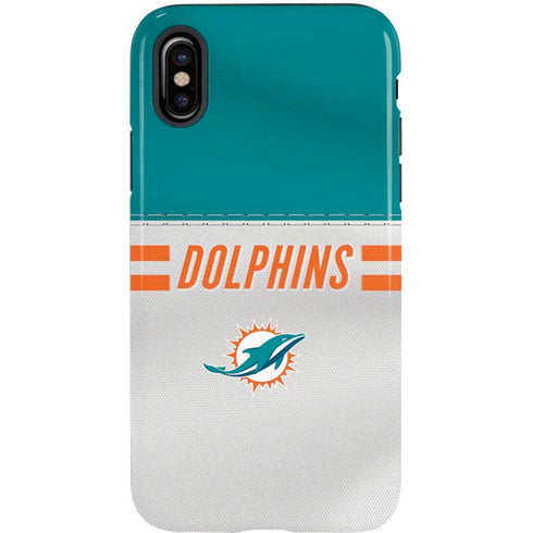 NFL Miami Dolphins White Striped iPhone X Pro Case