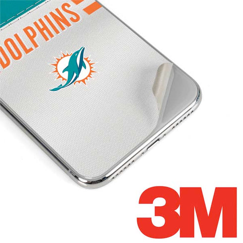 NFL Miami Dolphins White Striped iPhone X Skin