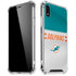 NFL Miami Dolphins White Striped iPhone XR Clear Case