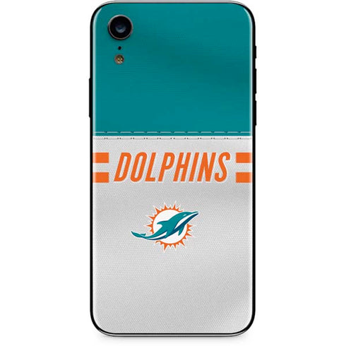 NFL Miami Dolphins White Striped iPhone XR Skin