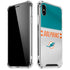 NFL Miami Dolphins White Striped iPhone XS Max Clear Case