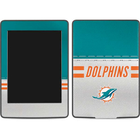 NFL Miami Dolphins White Striped Amazon Kindle Skin