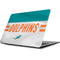 NFL Miami Dolphins White Striped Apple MacBook Skin