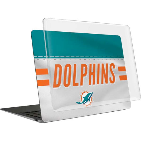 NFL Miami Dolphins White Striped MacBook Air 13in M1 (2021) Case plus Skin