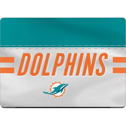 NFL Miami Dolphins White Striped MacBook Pro 14in (2021-24) Skin