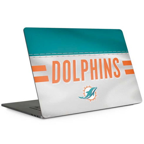 NFL Miami Dolphins White Striped Apple MacBook Pro 15-inch Skin