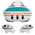 NFL Miami Dolphins White Striped Meta Quest 3 Skin
