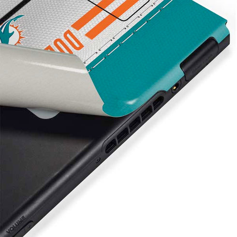 NFL Miami Dolphins White Striped Nintendo Switch Bundle Skin