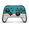 NFL Miami Dolphins White Striped Nintendo Switch Pro Controller Skin